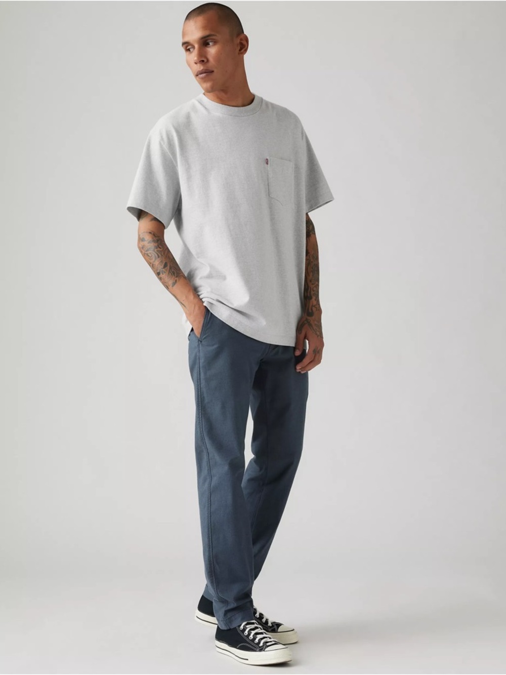 Men’s Levi's XX Chino Standard Taper Fit Grey Blue Casual Pants Size 34x34